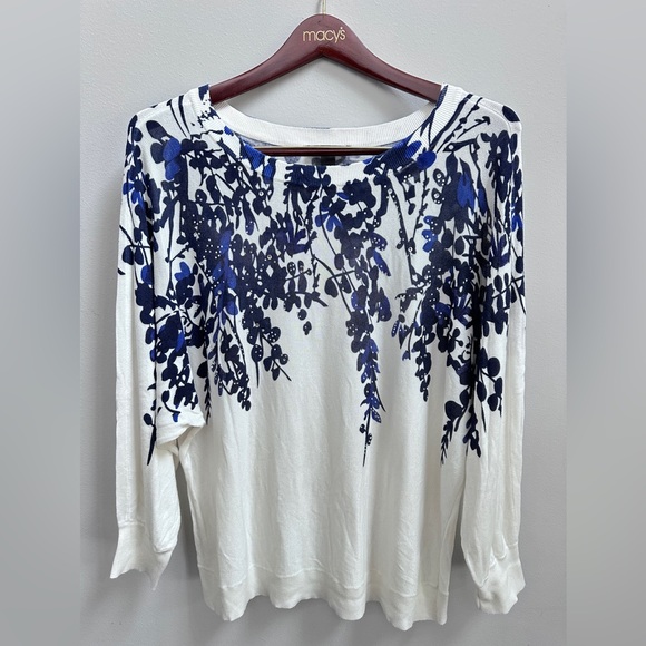 INC International Concepts floral beaded batwing sleeve sweater size 3x - Picture 1 of 9